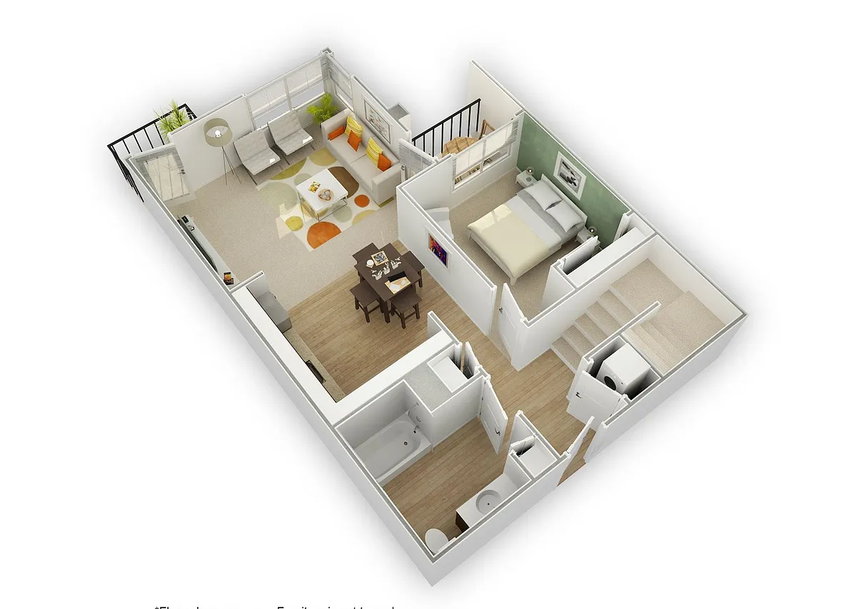 Floor plan Chic D1 - Townhome