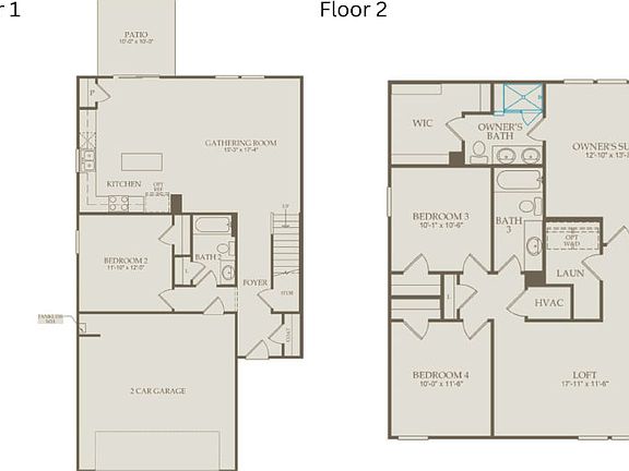 Floor Plan Level 1 Level 2