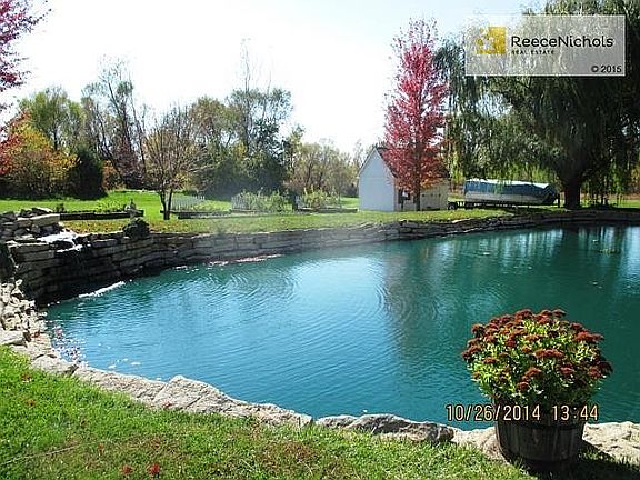 Koi pond with water fall 
