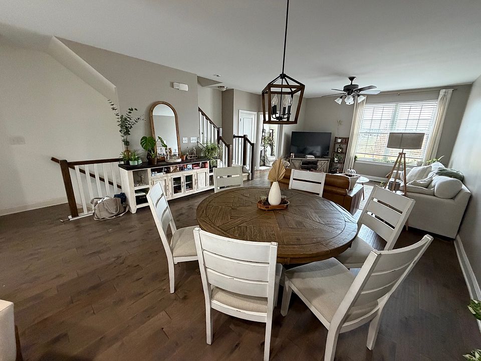 Main floor open concept dining room into living area