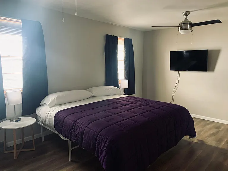 Bedroom with a nice comfortable king bed!