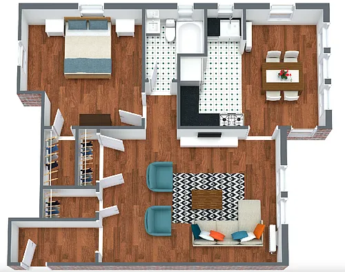 Floor plan 1 Bedroom