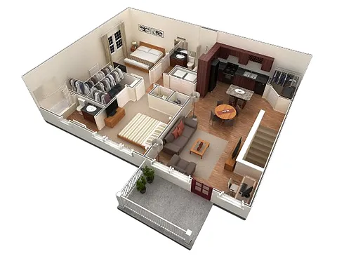 Floor plan 2 BR Designer Overlook