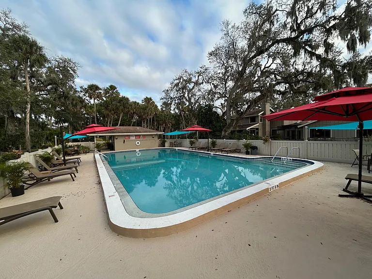 Community pool across the street