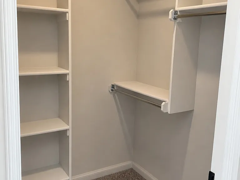 Inside of one of the closets