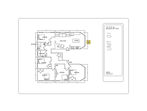 Floor plan 5BR 2BA