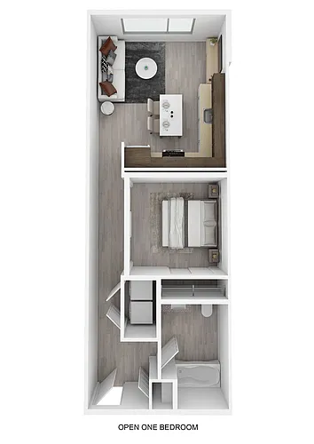 Floor plan Open 1 Bedroom