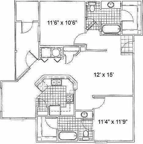 2 bed, 2.0 bath, 1028 sqft, $1,450 — Photo 2
