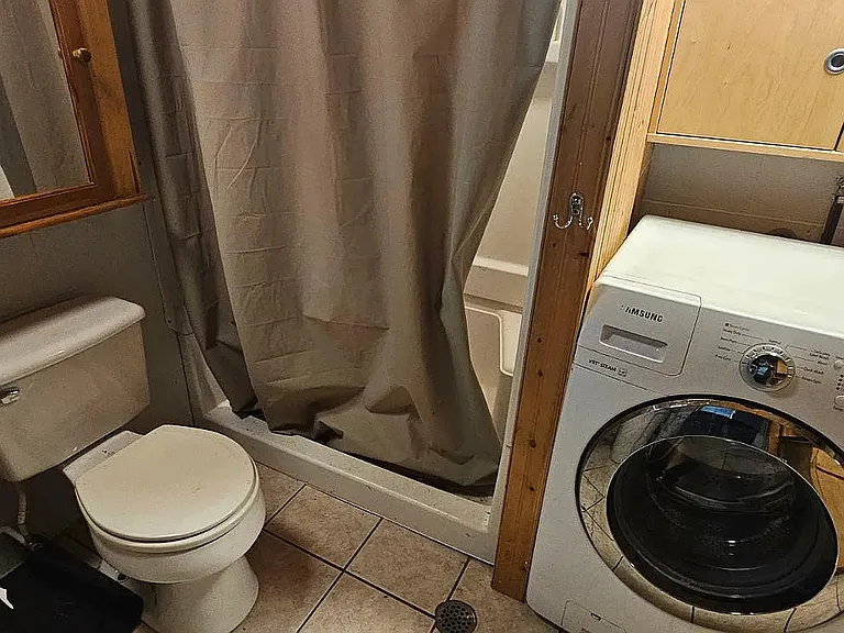 Basement bathroom and laundry room