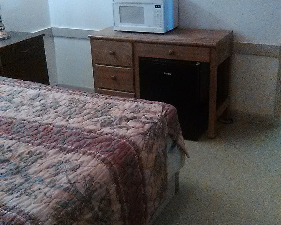 Microwave and mini fridge