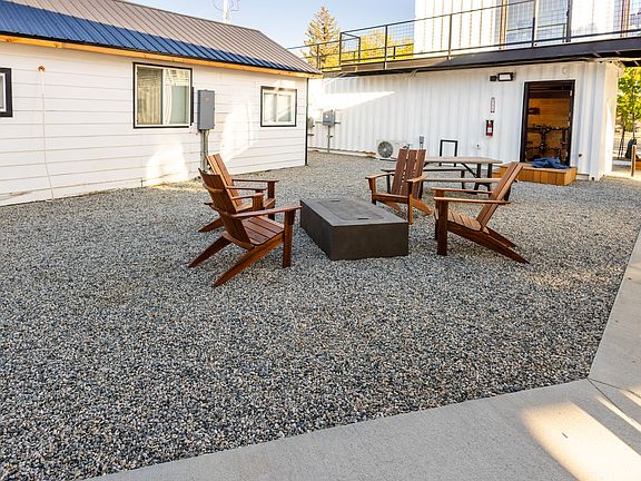 Central courtyard with firepit (now including pizza oven and grill)