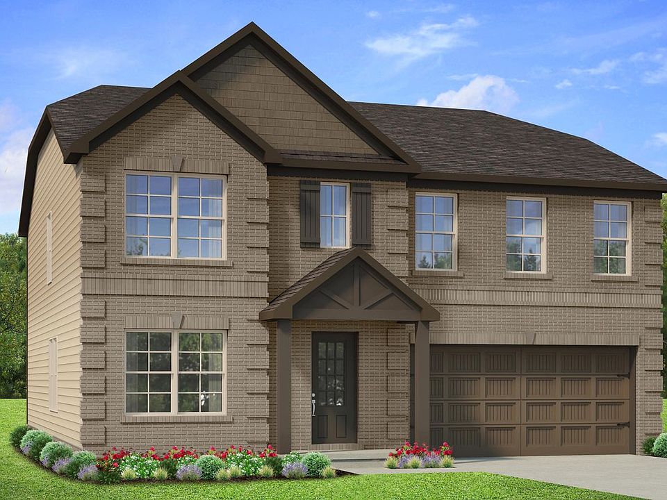 Front elevation with brick