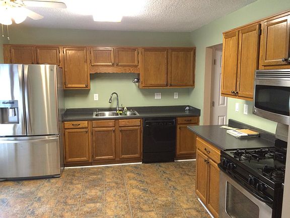 Kitchen with stainless steel appliances