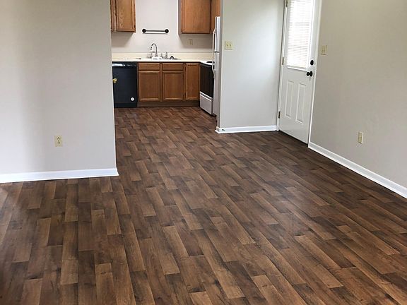 Open living room and kitchen area