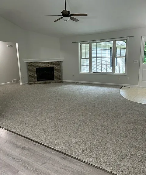 Living area with gas fireplace