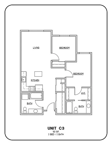 Floor plan Two Bedroom