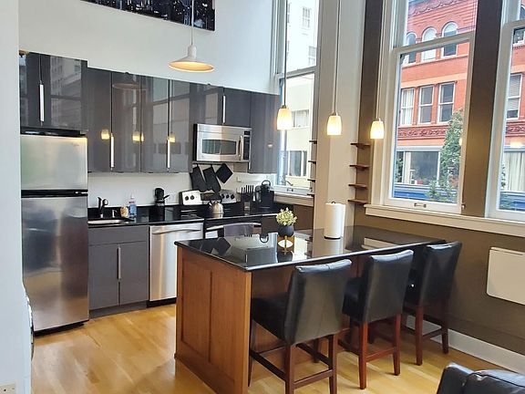 Kitchen with great views, lighting & cooking capabilities