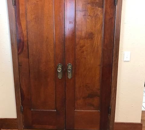 Beautiful vintage wooden closet doors