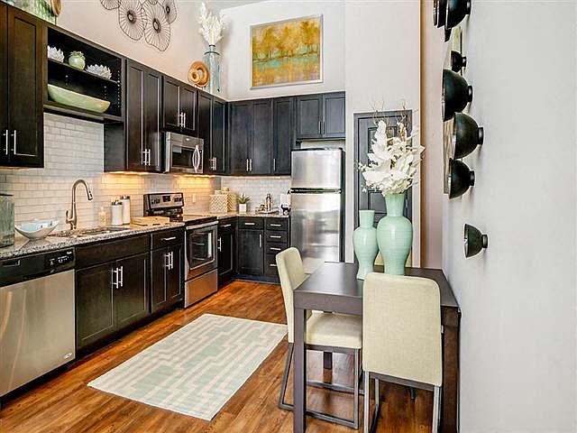 Model Kitchen with High Ceilings