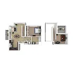 Floor plan 1X1 J