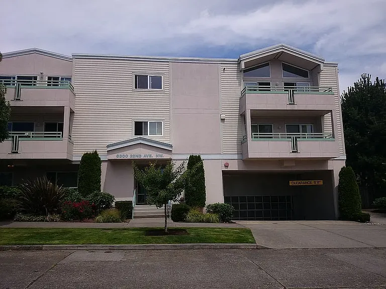 Main building entry & secure garage