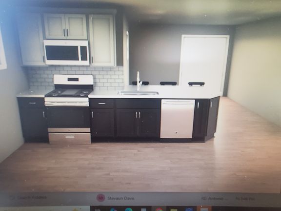 This is a computer picture of the kitchen layout