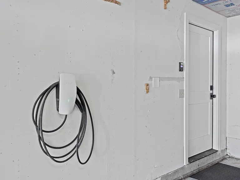 1-car garage with Tesla charger
