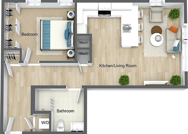1 BR 1 Bath 1 BR 1 Bath