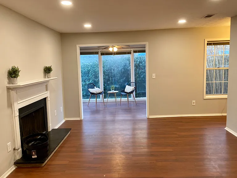 Living room with access to sunroom