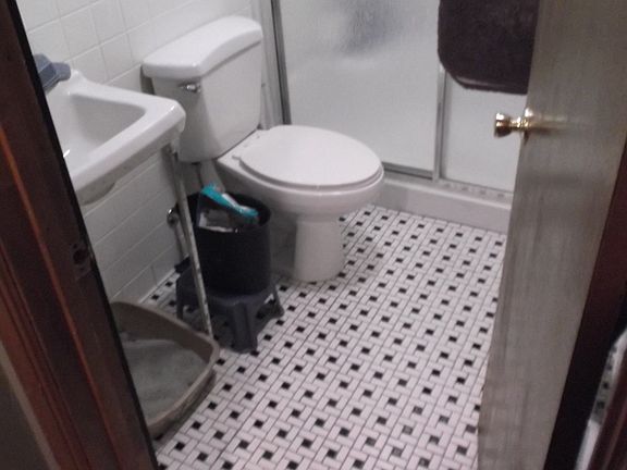 New period tile bath floor