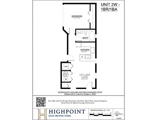 Floor plan 1 Bed 1 Bath