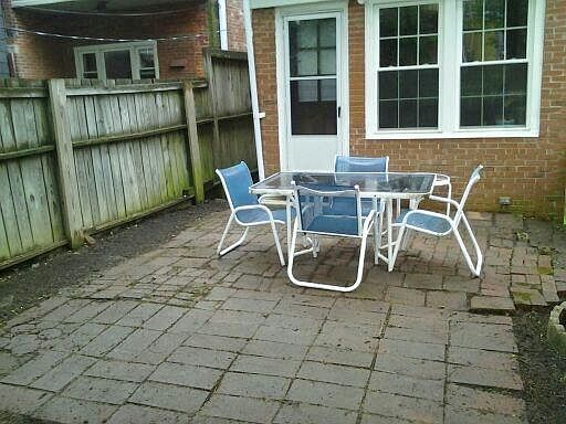 Rear fenced yard