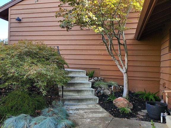 Entry path with landscaping