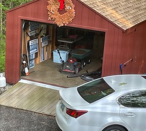 A 1 car garage with room for storage was added in 2020.