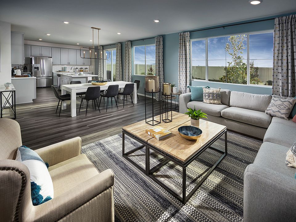 Residence 4 great room modeled at a nearby Meritage community.