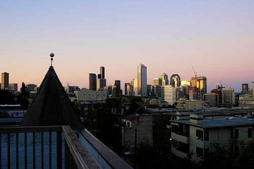 Rooftop deck view