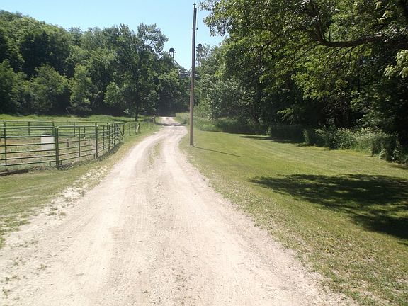 Private road coming from the West.