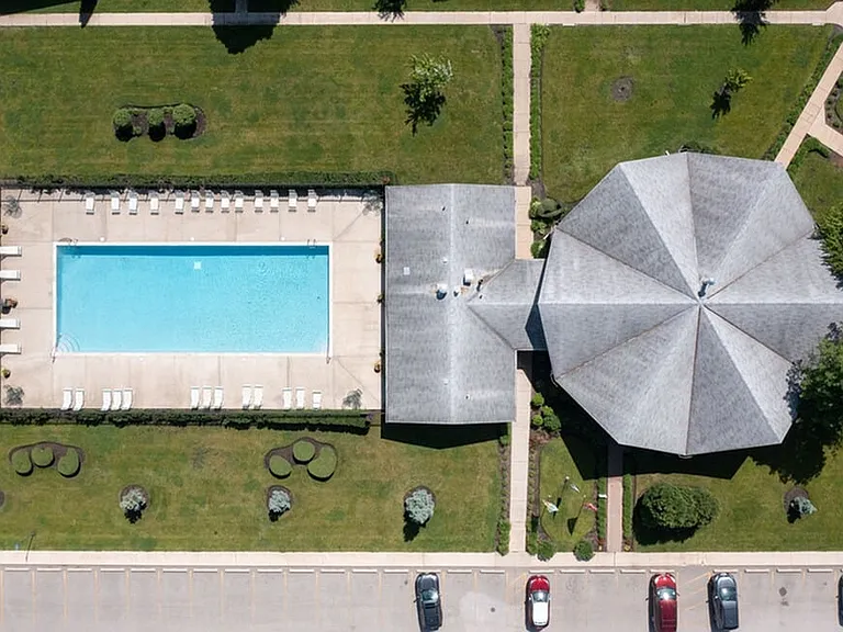 Pool With Sundeck Aerial