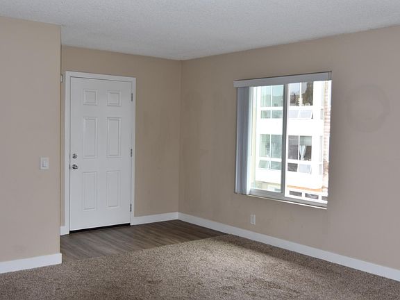 View from living room to front door