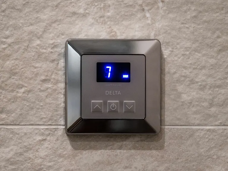 Steam Shower in the Primary Bathroom.