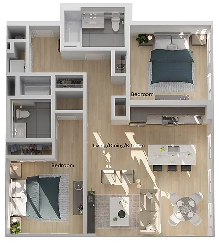 Floor plan Two Bedroom