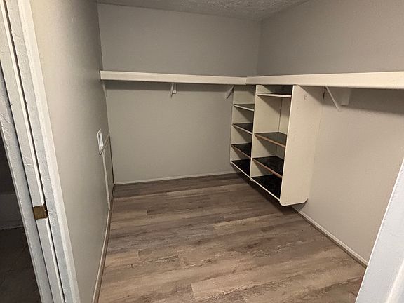 Large walk-in closet with laundry hook up