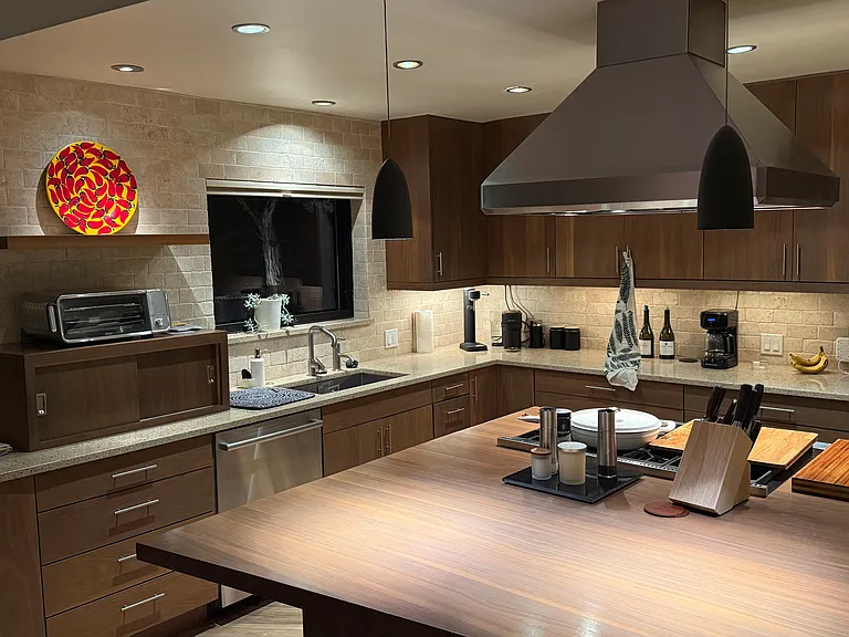 Kitchen shot taken at night