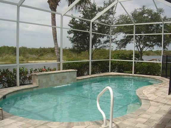 Heated Pool with Fountain