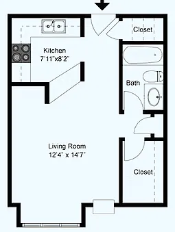 Floor plan Studio