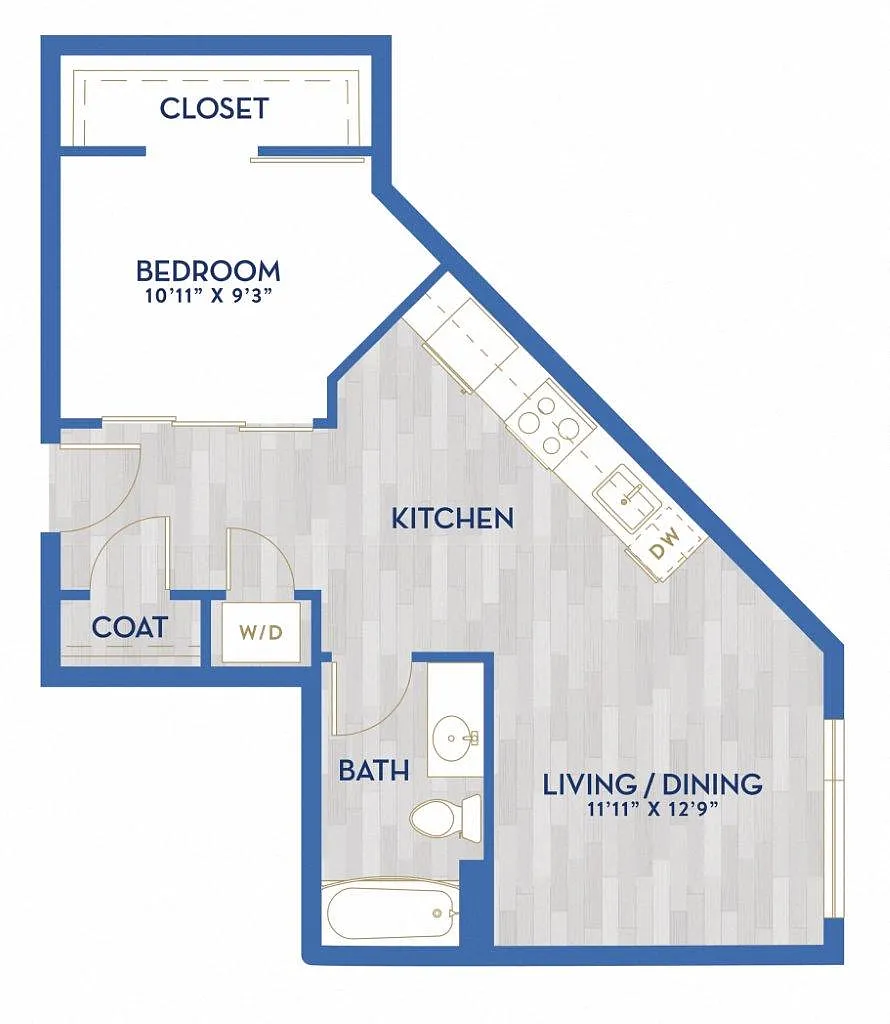 Floor plan B4 - Urban One Bed