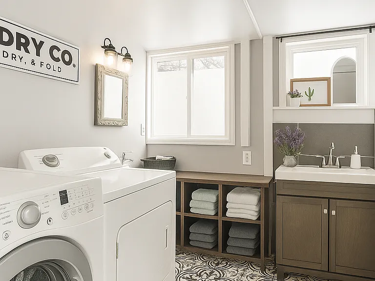 Laundry made easy: a bright and organized space stocked with essentials