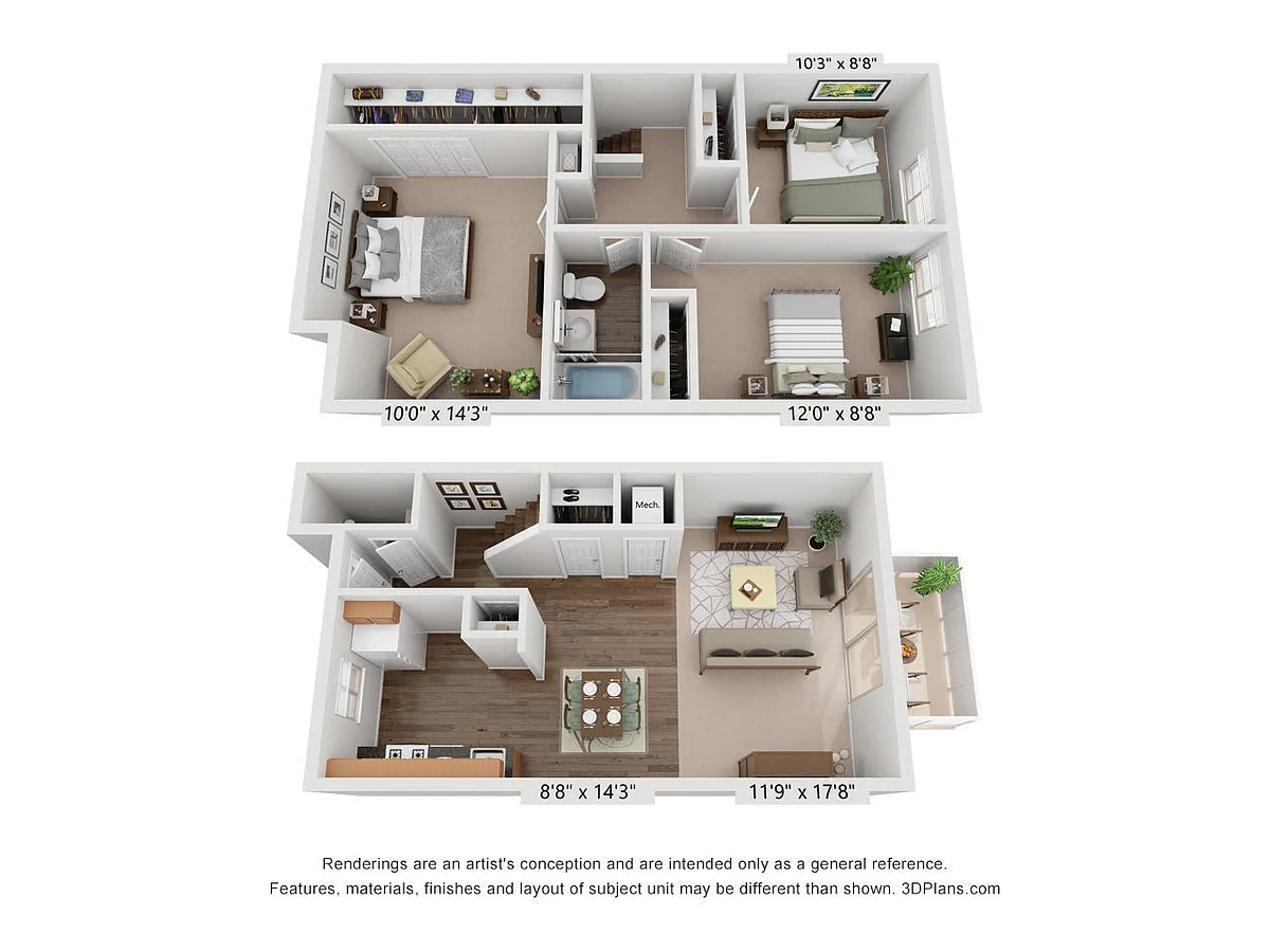 Floor plan Three Bedroom