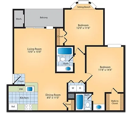 Floor plan B1B