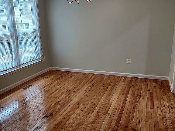 Hardwood floor dining room